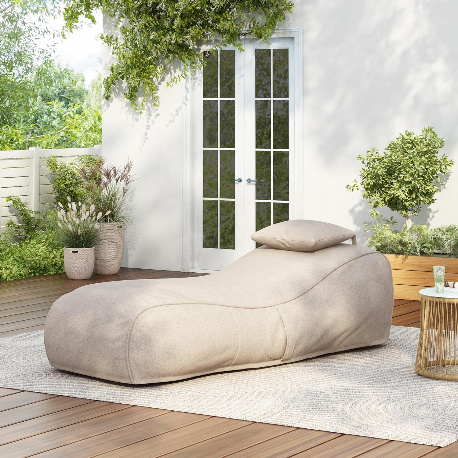 Kids Outdoor Loungers - Morton Bean Bag Chair, Fabric Lounger