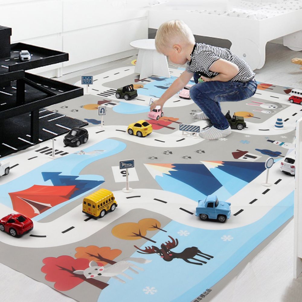 Kids Outdoor Music - 130*100CM Baby Play Mat City Traffic