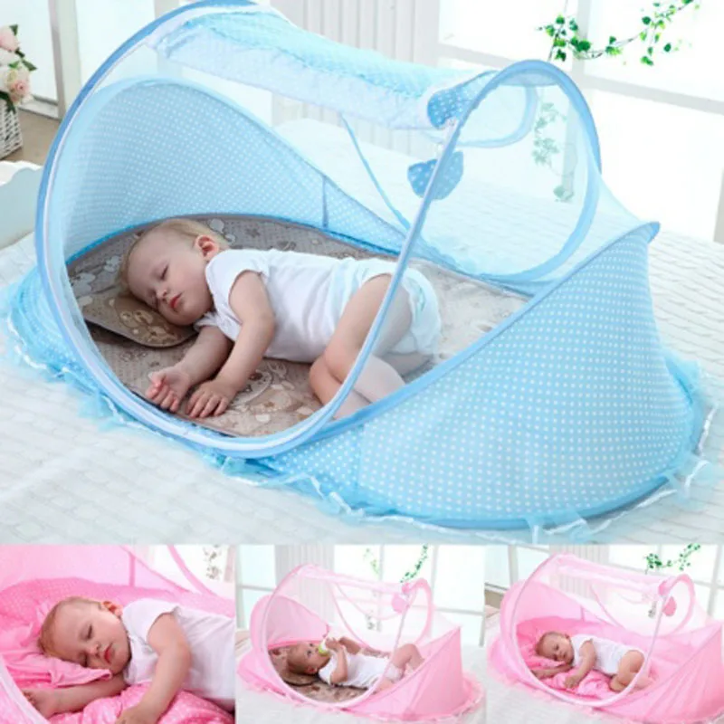 Kids Outdoor Daybed - 0-3Years Portable Foldable Baby Netting Polyes
