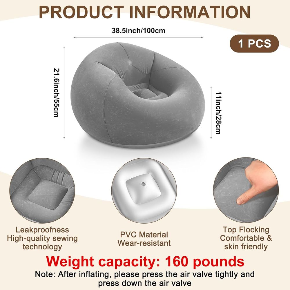 Inflatable Bean Bag Chairs, Gr - огляд і ціна Kids Outdoor Loungers