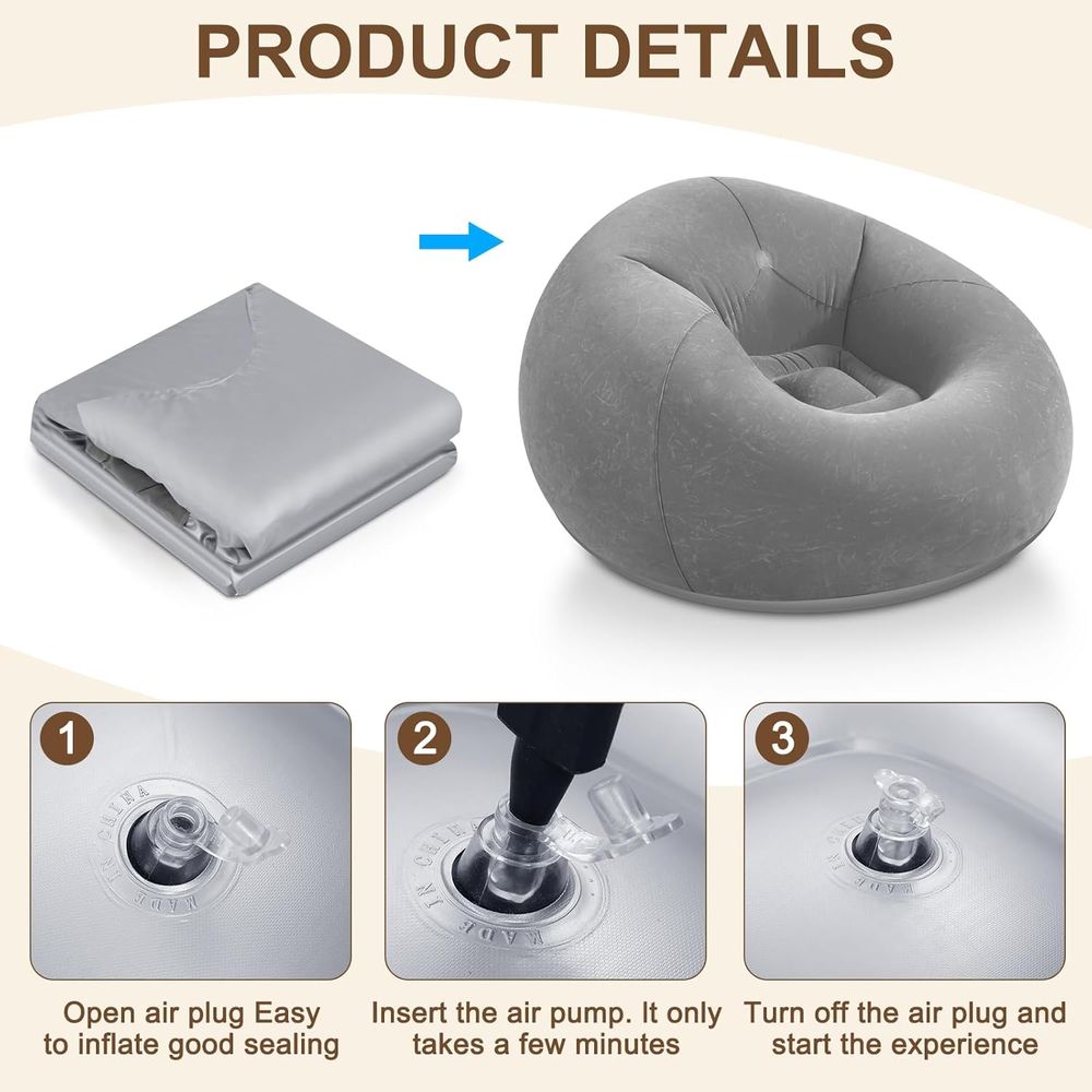 Inflatable Bean Bag Chairs, Gr - огляд і ціна Kids Outdoor Loungers