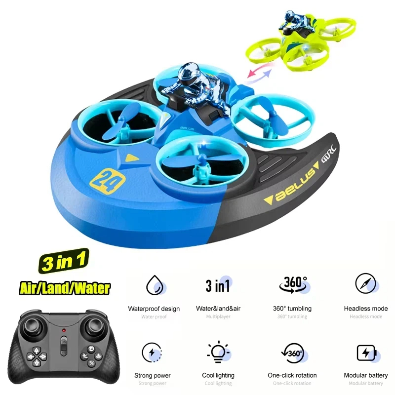 3-in-1 Land Air Sea RC Aircraf - огляд і ціна Kids Outdoor Quad