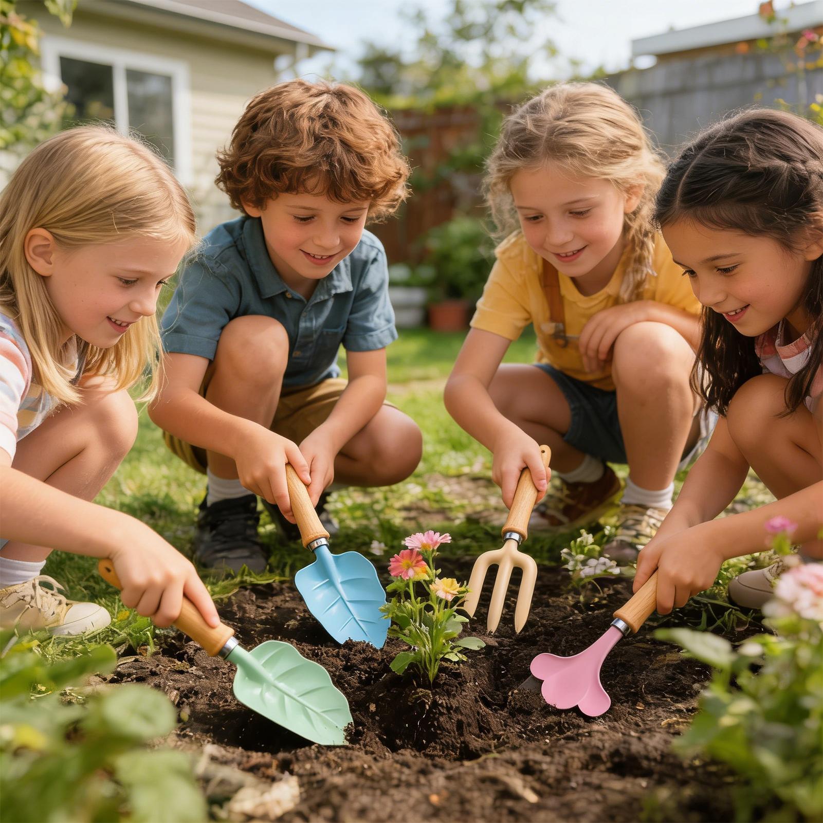 Kids Gardening Set 4 Piece Lea - огляд і ціна Kids Outdoor Garden Set