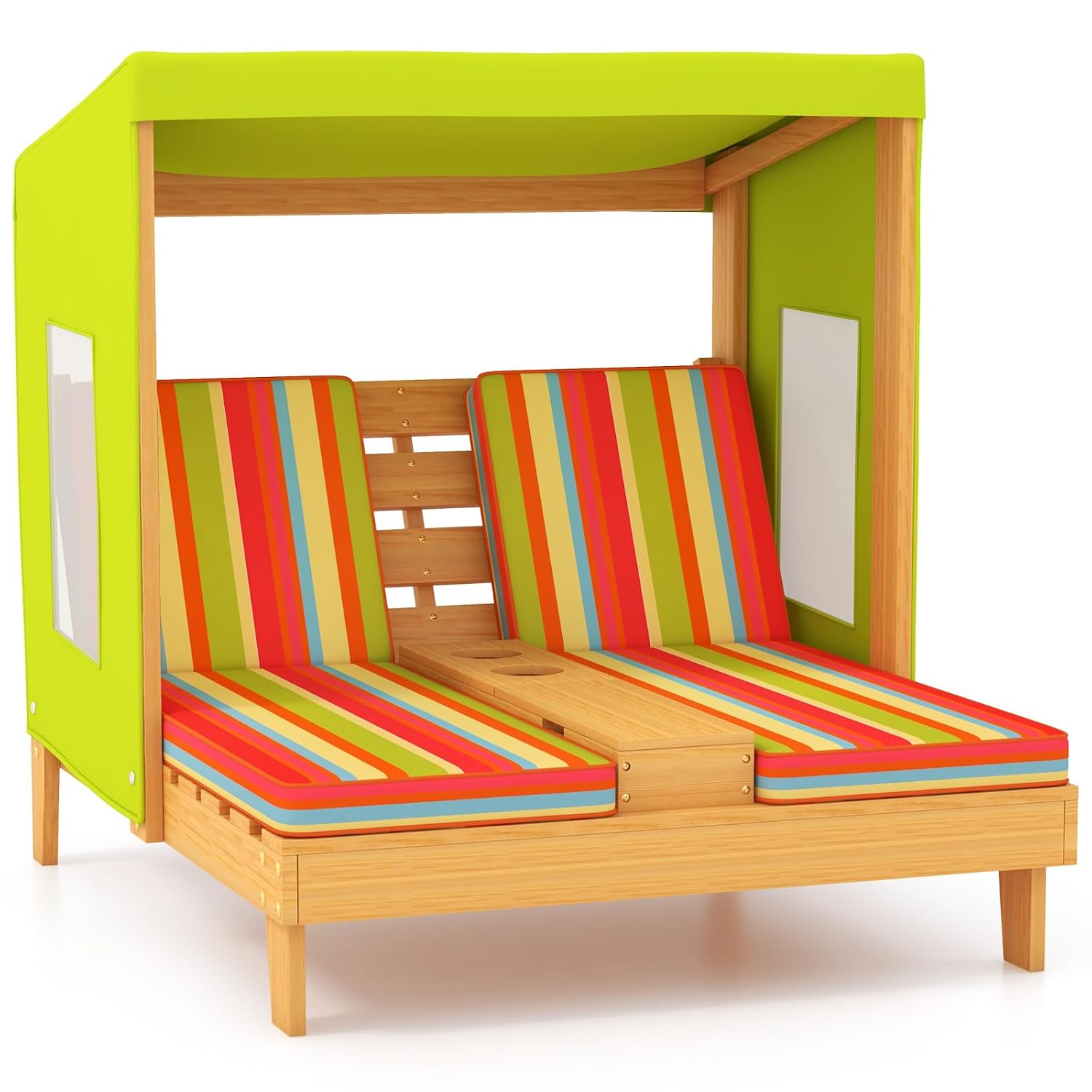 Kids Wood Double Chaise Lounge - огляд і ціна Kids Outdoor Lounge Furniture