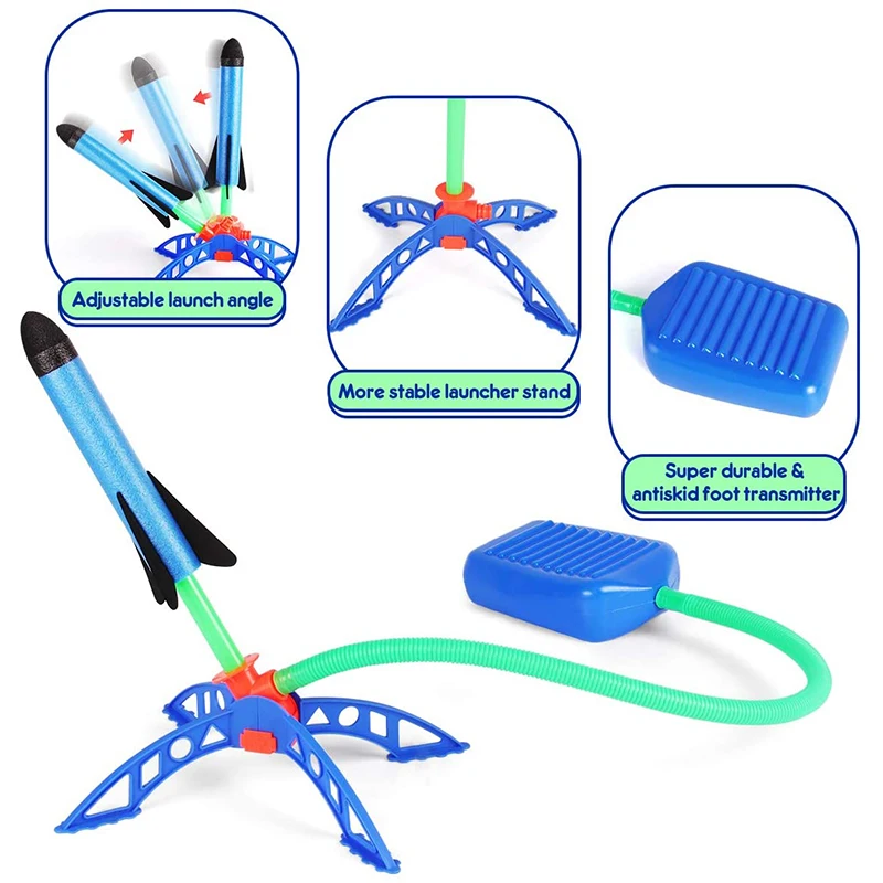 Kids Outdoor Rocket Foot Pump  - огляд і ціна Kids Outdoor Jumping Toys