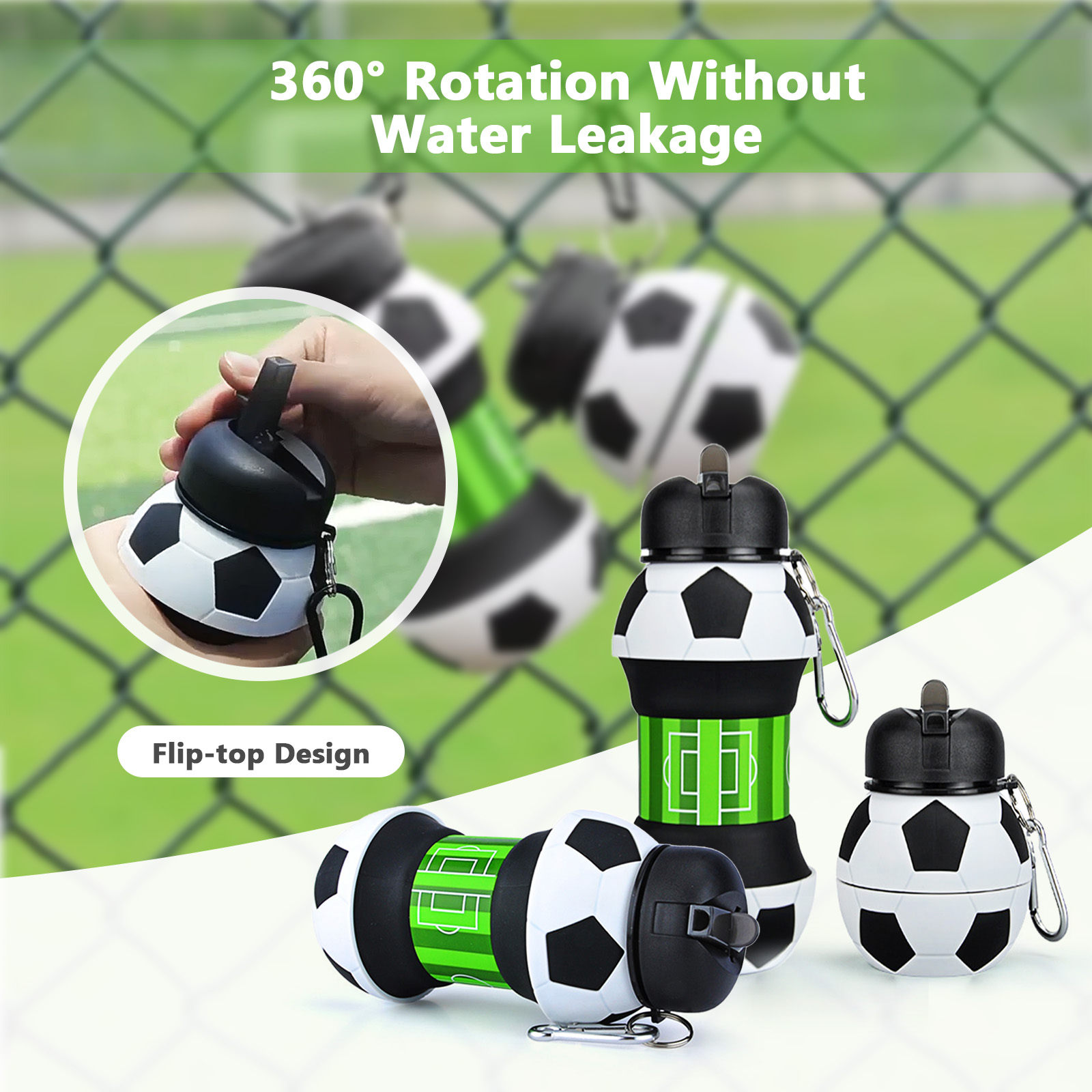 550ml Foldable Football Water  - огляд і ціна Outdoor Kid Friendly